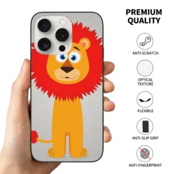 iPhone 15/Pro/Max用カートゥーンライオン柄ケース - OKOMALL