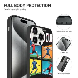 iPhone 15/Pro/Max 用 サッカー選手 スマートフォンケース - Okomall