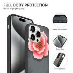 iPhone 15/Pro/Max 花柄スマホケース - okomall.com