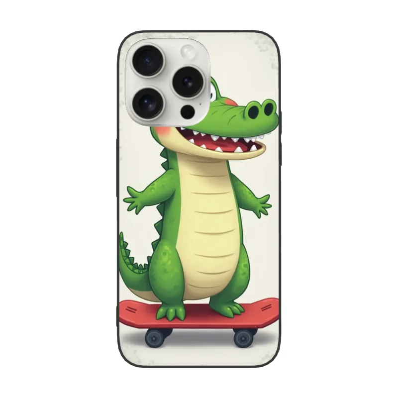 かわいいワニスケートボードiPhone 15 Pro/Pro Maxケース - OKOMALL