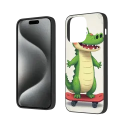 かわいいワニスケートボードiPhone 15 Pro/Pro Maxケース - OKOMALL