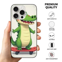 かわいいワニスケートボードiPhone 15 Pro/Pro Maxケース - OKOMALL