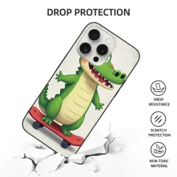 かわいいワニスケートボードiPhone 15 Pro/Pro Maxケース - OKOMALL