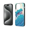 iPhone 15/Pro/Max クジラ波スマホケース - okomall