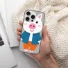 可愛小豬卡通手機殼 - iPhone 15 Pro/Pro Max - OKOMALL