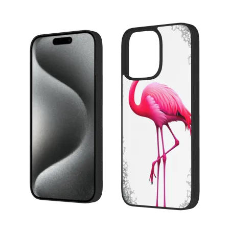 iPhone 15/Pro/Max フラミンゴケース - okomall