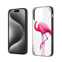 iPhone 15/Pro/Max フラミンゴケース - okomall