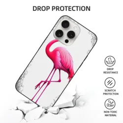 iPhone 15/Pro/Max フラミンゴケース - okomall