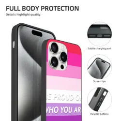 レインボー グラデーション iPhone 15/15 Pro/15 Pro Max ケース - OKOMALL