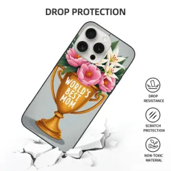 iPhone 15 Pro/Pro Max用 全面プリントケシの花のケース - OKOMALL