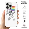 iPhone 15/Pro/Max 宇宙飛行士レインボー旗ケース - OKOMALL