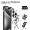 iPhone 15/Pro/Max 宇宙飛行士レインボー旗ケース - OKOMALL