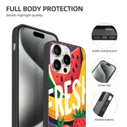 iPhone 15/Pro/Max フルーツカラフルフォンケース - OKOMALL