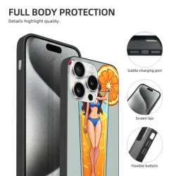 夏のビーチ女神iPhone 15 Pro/Pro Maxケース - OKOMALL