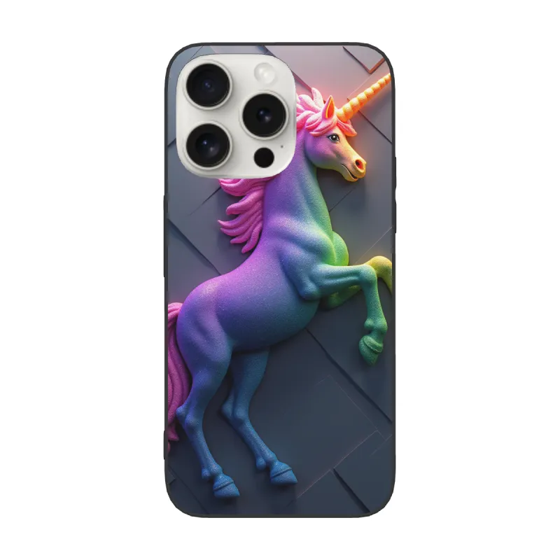 iPhone 15/Pro/Max レインボーユニコーンフォンケース - OKOMALL