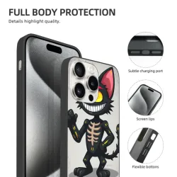 猫パロディ iPhone 15 ケース - 個性的な耐衝撃ケース | OKOMALL