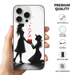 iPhone 15 Pro/Pro Max用、祈る少女の美しいデザインのケース - OKOMALL