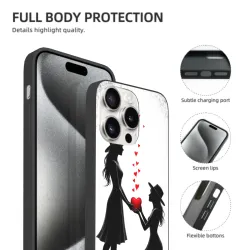 iPhone 15 Pro/Pro Max用、祈る少女の美しいデザインのケース - OKOMALL