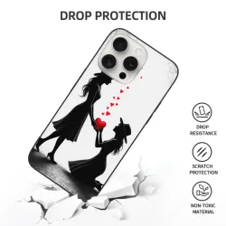 iPhone 15 Pro/Pro Max用、祈る少女の美しいデザインのケース - OKOMALL
