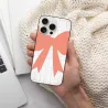 iPhone 15/Pro/Max かわいいギンガムチェックリボン スマホケース - OKOMALL