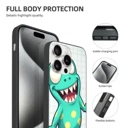 iPhone 15/Pro/Max 卡通恐龍手機殼 - OKOMALL