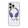 iPhone 15/Pro/Max 卡通紫色線條手機殼 - OKOMALL