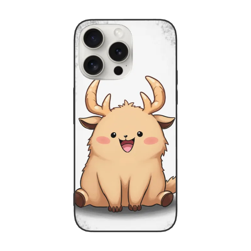 iPhone 15/15 Pro Max用 かわいい鹿柄ケース - okomall