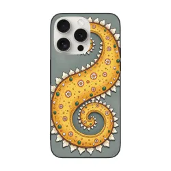 iPhone 15/Pro/Pro Max エスニック スパイラル パターン ケース - OKOMALL