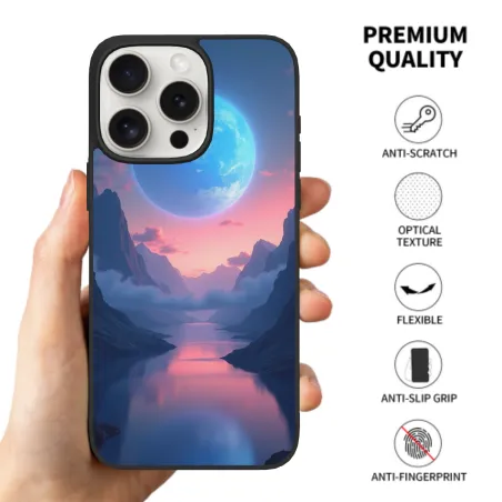 Coque pour iPhone 15/Pro/Max avec motif Vallée Stellaire - okomall.com