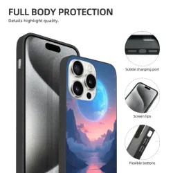 Coque pour iPhone 15/Pro/Max avec motif Vallée Stellaire - okomall.com