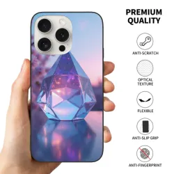 Hülle für iPhone 15/Pro/Max mit Sternenhimmel-, Kristall- und Geometrie-Muster - okomall