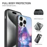 Hülle für iPhone 15/Pro/Max mit Sternenhimmel-, Kristall- und Geometrie-Muster - okomall
