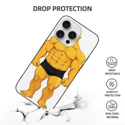 Coque pour iPhone 15 Pro/Pro Max avec motif de bodybuilder - OKOMALL