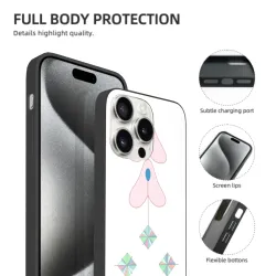 iPhone 15/Pro/Max Hülle mit Regenbogen- und Bonbonfarben-Design - OKOMALL