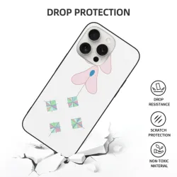iPhone 15/Pro/Max Hülle mit Regenbogen- und Bonbonfarben-Design - OKOMALL