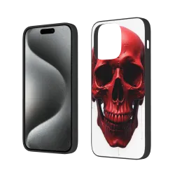 iPhone 15/Pro/Max Hülle mit Schädel - Rote Bluttropfen-Textur | okomall