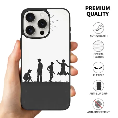 Coque pour iPhone 15/Pro/Max avec motif de course dynamique - OKOMALL