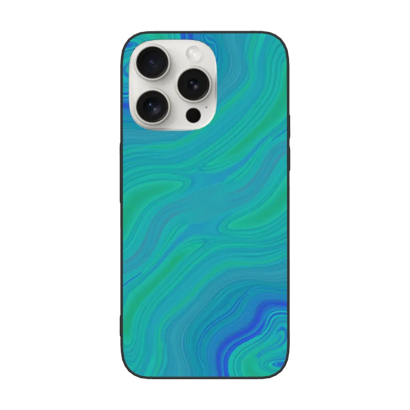 Coque pour iPhone 15/Pro/Max avec texture abstraite fluide - OKOMALL