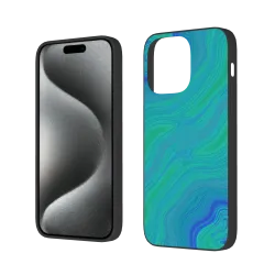 Coque pour iPhone 15/Pro/Max avec texture abstraite fluide - OKOMALL
