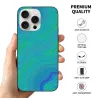Coque pour iPhone 15/Pro/Max avec texture abstraite fluide - OKOMALL