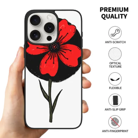 Coque pour iPhone 15/Pro/Max avec motif de branches noires - okomall
