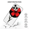 Coque pour iPhone 15/Pro/Max avec motif de branches noires - okomall
