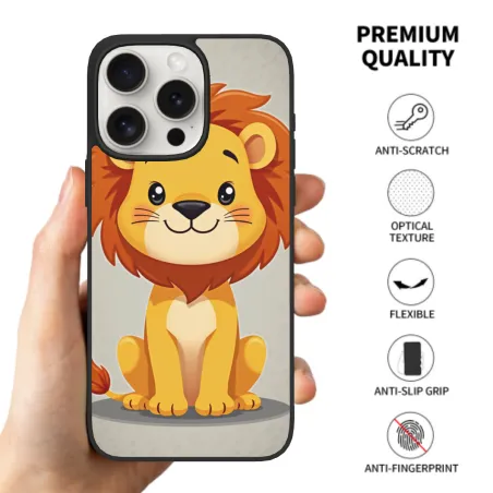Милый чехол с львенком для iPhone 15 Pro/Pro Max - okomall