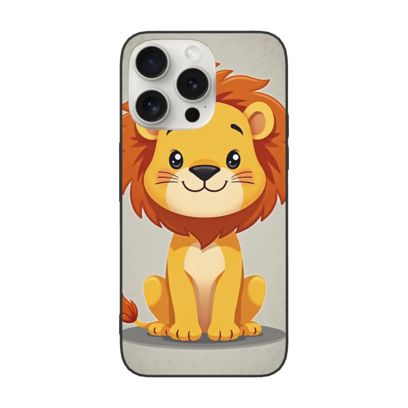 Милый чехол с львенком для iPhone 15 Pro/Pro Max - okomall