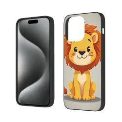 Милый чехол с львенком для iPhone 15 Pro/Pro Max - okomall