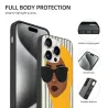 Hülle für iPhone 15/Pro/Max mit kontrastierenden Streifen und abstraktem Porträt - OKOMALL