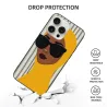 Hülle für iPhone 15/Pro/Max mit kontrastierenden Streifen und abstraktem Porträt - OKOMALL