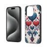 Hülle für iPhone 15 mit floralen und traditionellen Mustern - okomall