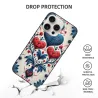 Hülle für iPhone 15 mit floralen und traditionellen Mustern - okomall