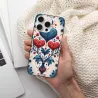 Hülle für iPhone 15 mit floralen und traditionellen Mustern - okomall